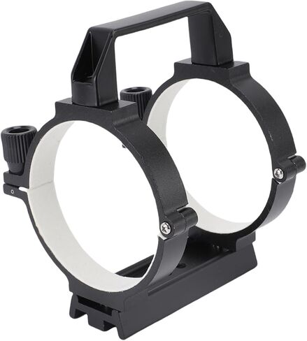 Telescope Tube Ring, Aluminum Alloy Optical Tube Clamp with 108mm Dovetail Plate, M6 Hole, 1/4in Hole, for 80mm to 90mm Astronomical Telescope in Kuwait