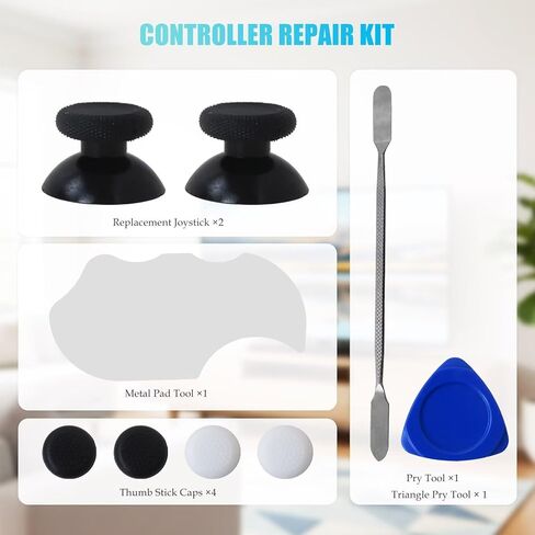 Qblahip Joystick Repair Tool Kit Fit for Meta/Oculus Quest 2 Controllers, Thumbstick Repair Tool Set with Thumbstick Caps & Installation Tools in Kuwait