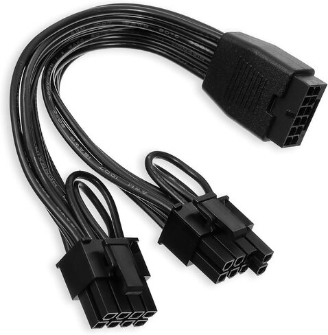 12VHPWR Cable Extension, 7 Inch 16 Pin(12+4) Female to Dual 8 Pin(6+2) Male PCIe Conversion GPU Cable, GPU Power Conversion Cables for Power Supply with 12VHPWR Port in Kuwait