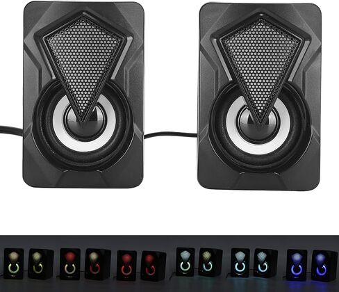 Acouto X2 Portable USB Powered Speaker with 7-Color RGB Lights for HighQuality Sound and Bass in Kuwait