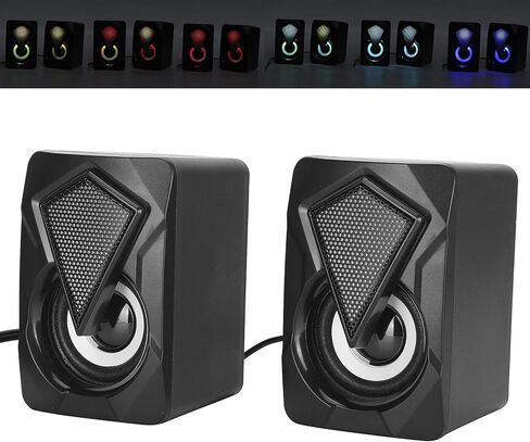 Acouto X2 Portable USB Powered Speaker with 7-Color RGB Lights for HighQuality Sound and Bass in Kuwait