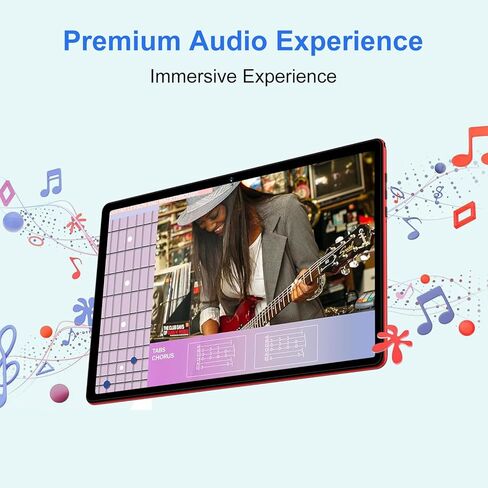 تابلت 2026 مقاس 10 بوصات Android 15 مع Gemini AI، 30 جيجابايت + 64 جيجابايت + 1 تيرابايت، أجهزة لوحية إلكترونية ثماني النواة مع لوحة مفاتيح، 6000 مللي أمبير، شاشة HD IPS، 5G WiFi، شاشة مقسمة، Widevine L1 - أحمر in Kuwait