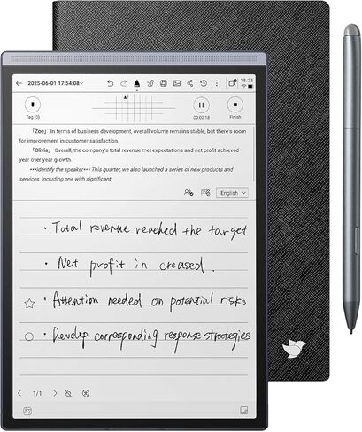 AINOTE Air 2 Bundle, 8.2" AI Note-Taking Tablet Writing Paper Tablets, Digital Notebook with Pen, Voice-to-Text Transcription, Multi-Languages Meeting Minutes Schedule in Kuwait