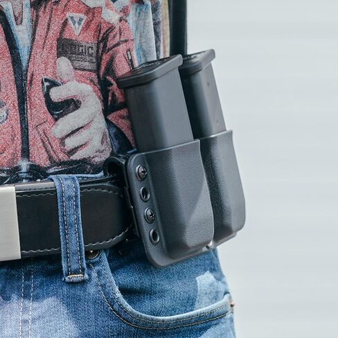 حقيبة OWB Double Mag لـ Glock 43 (لا تناسب Glock 43X) - مصنوعة في الولايات المتحدة الأمريكية - حقيبة Total Eclipse Double Mag من Blade-Tech Holsters in Kuwait