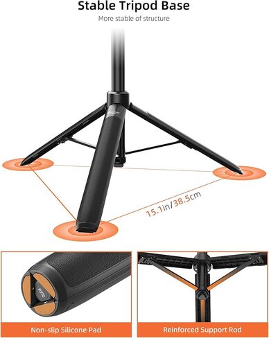 حامل ثلاثي عصا سيلفي قابل للتمديد 53.5 بوصة لـ Insta360 X5/X4/X3/GO 3s، DJI Osmo 360/Pocket 3، Xtra Sphra360، All GoPro، مقبض كاميرا 2 في 1 مع عمود تمديد/Monopod/حامل مدونة فيديو للسفر/ملحق in Kuwait