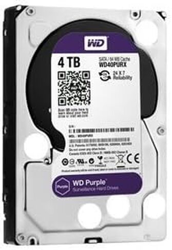 محرك الأقراص الصلبة الداخلي WD Purple WD40PURX سعة 4 تيرابايت مقاس 3.5 بوصات (متجدد) in Kuwait