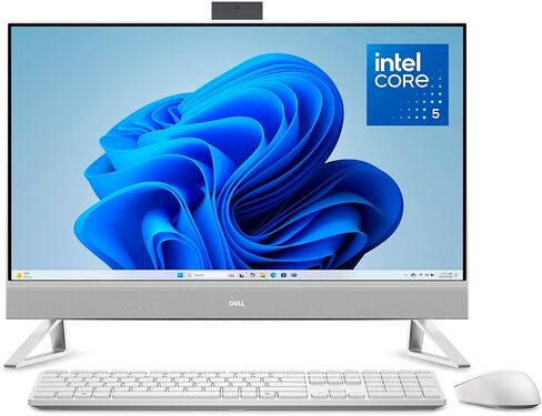 كمبيوتر مكتبي Dell 27 الكل في واحد ec27250 - شاشة 27 بوصة FHD (1920 × 1080)، معالج Intel Core 5 120U، Intel Graphics، ذاكرة الوصول العشوائي DDR5 سعة 16 جيجابايت، SSD 512 جيجابايت، Windows 11 Home، خدمة في الموقع - أبيض (متجدد) in Kuwait