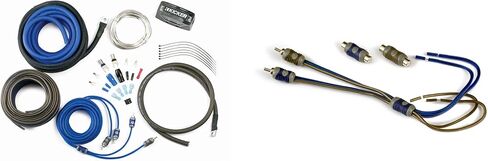 Kicker 46CK8 K-Series Complete 8-AWG Amplifier Connection Kit 2-Channel RCA Interconnects w/ 46KISL K-Series Interconnect, Speaker Wire to RCA Adapter in Kuwait