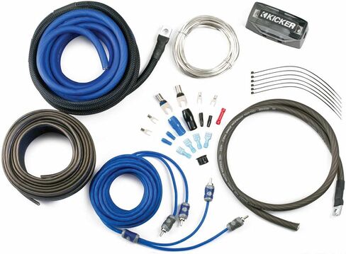 Kicker 46CK8 K-Series Complete 8-AWG Amplifier Connection Kit 2-Channel RCA Interconnects w/ 46KISL K-Series Interconnect, Speaker Wire to RCA Adapter in Kuwait