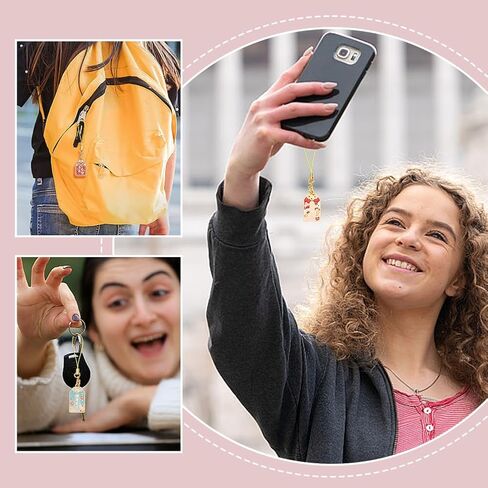 PLIGREAT 24 قطعة من سبيكة تميمة Omamori اليابانية، تعليقة مباركة الحظ السعيد Feng Shui Luck Ornament Happiness Wealth Fortune ملحقات التعليق لسلاسل المفاتيح والهاتف المحمول in Kuwait