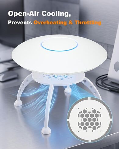 حامل مكتب نقطة الوصول متوافق مع Ubiquiti UniFi U7 PRO، حامل مناسب مخصص مع تصميم تدفق الهواء المفتوح، قاعدة تثبيت AP عالمية، حامل مكتب موفر للمساحة لتحسين التبريد والتنظيم in Kuwait