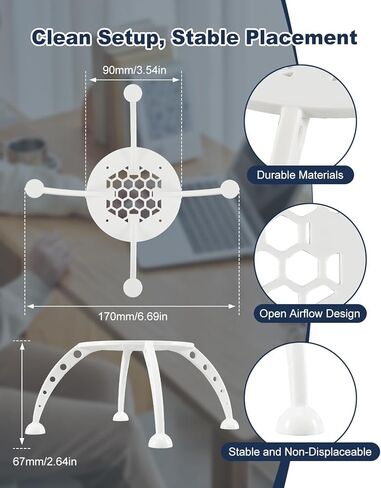 حامل مكتب نقطة الوصول متوافق مع Ubiquiti UniFi U7 PRO، حامل مناسب مخصص مع تصميم تدفق الهواء المفتوح، قاعدة تثبيت AP عالمية، حامل مكتب موفر للمساحة لتحسين التبريد والتنظيم in Kuwait