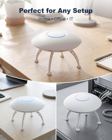 حامل مكتب نقطة الوصول متوافق مع Ubiquiti UniFi U7 PRO، حامل مناسب مخصص مع تصميم تدفق الهواء المفتوح، قاعدة تثبيت AP عالمية، حامل مكتب موفر للمساحة لتحسين التبريد والتنظيم in Kuwait