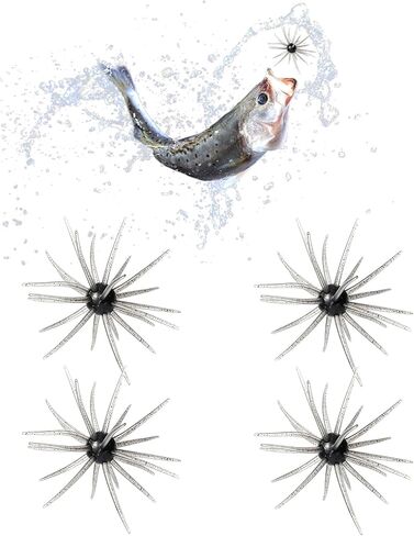 4Pcs Floating Sea Urchin Soft Lure - Super Urchin Bait with Tentacles, TPE Finesse Baits for Bass Fishing, Multi-Species Lures for Drop Shot, Wacky Rig, Neko Rig, Durable & Lifelike Fishing Lures in Kuwait