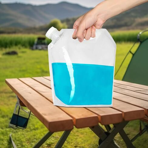2 PCS Collapsible Water Storage Container Bag Portable Camping and Emergency Jug with Spout for Hydration(Blues) in Kuwait
