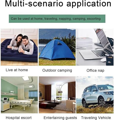 Onirii Twin Size Single Camping Air Mattress Bed with Air Pump,Inflatable Travel Air Mattress,Thickened Portable Blow Up Sleeping Bed Pad for Truck Tent Camping/Home/Hiking(Black) in Saudi Arabia
