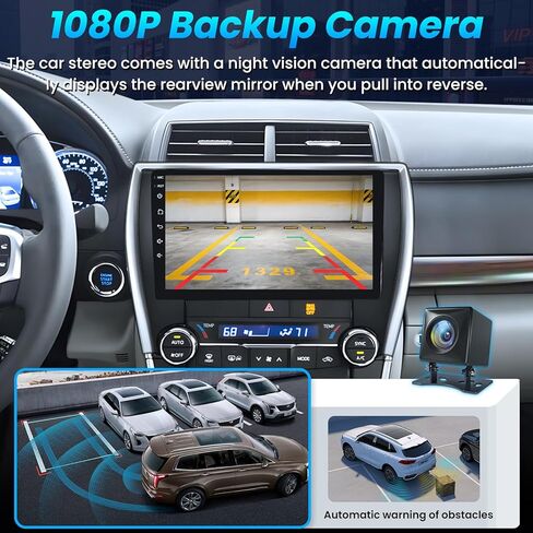 64G استبدال راديو السيارة ستيريو لتويوتا كامري 2015 2016 2017: ترقية 5GWiFi 10.2 بوصة 1280 * 800 HD شاشة تعمل باللمس Carplay Andriod Auto Bluetooth GPS Navigation FM/EQ 1080P كاميرا احتياطية in Kuwait