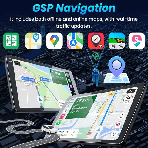 64G استبدال راديو السيارة ستيريو لتويوتا كامري 2015 2016 2017: ترقية 5GWiFi 10.2 بوصة 1280 * 800 HD شاشة تعمل باللمس Carplay Andriod Auto Bluetooth GPS Navigation FM/EQ 1080P كاميرا احتياطية in Kuwait