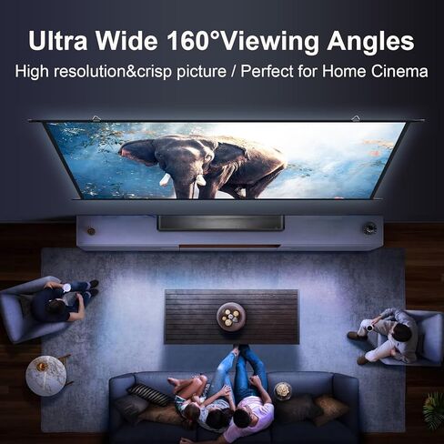 Projection Screen 100“ Portable Projector Screen Indoor Movie Screen with 16:9 4K Full HD Outdoor Projector Screens Wall mounting White Screen for Office presentations Home Theater in Kuwait