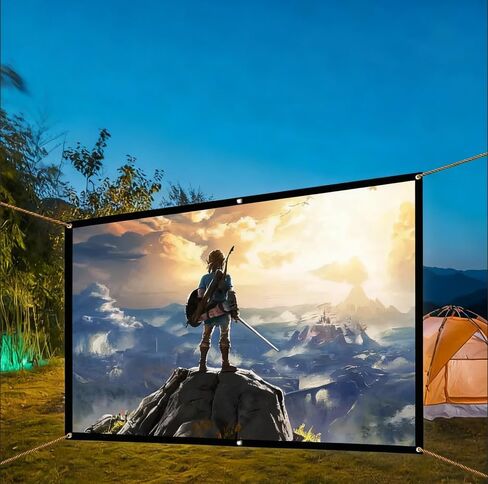 شاشة عرض محمولة بتصميم نظيف بدقة 4K متوافقة مع الأفلام الخارجية والمسرح المنزلي (84 بوصة) in Kuwait