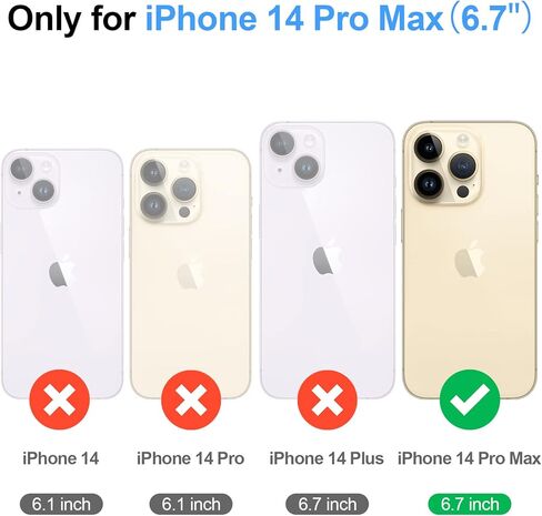 Shieldtop متوافق مع Magsafe المغناطيسي 2 في 1، جراب محفظة iPhone 14 Pro Max قابل للفصل مع فتحات ائتمان لحامل البطاقة للرجال والنساء، جلد PU RFID مع مسند قلاب لهاتف Apple 14 Pro Max، أسود in Kuwait