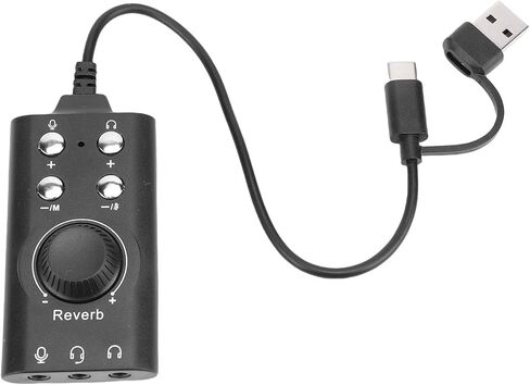 Zunate USB Sound Card External Stereo Adapter, USB to 3.5mm Jack with Volume Control, Immersive 7.1 Surround Sound, Plug and Play, Universal Compatibility for PC Laptop Desktop in Kuwait
