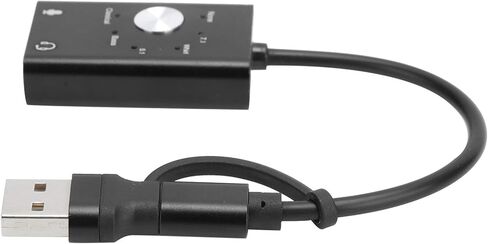 بطاقة صوت من النوع C إلى الصوت من SUNGOOYUE، محول صوت USB خارجي 7.1 قناة مع سماعة أذن ومقبس ميكروفون، لأنظمة التشغيل in Kuwait