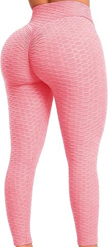 FITTOO Womens High Waisted Yoga Pants Tummy Control Scrunched Booty Leggings Workout Running Butt Lift Textured Tights in Saudi Arabia