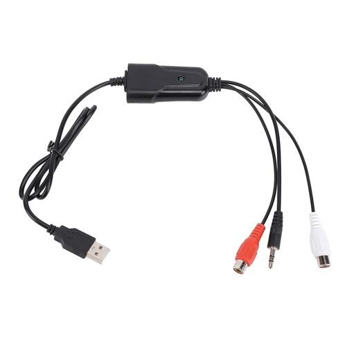 بطاقة صوت USB من Pomya، شريط كاسيت إلى محول MP3 مع مدخل 3.5 مم وAV، توصيل وتشغيل بطاقة صوت USB لتحويل الصوت التناظري إلى الرقمي in Kuwait