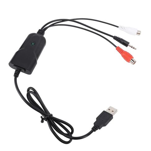 بطاقة صوت USB من Pomya، شريط كاسيت إلى محول MP3 مع مدخل 3.5 مم وAV، توصيل وتشغيل بطاقة صوت USB لتحويل الصوت التناظري إلى الرقمي in Kuwait
