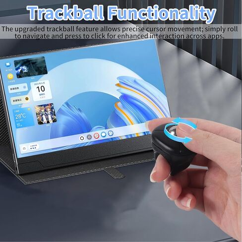 elec Space Wireless Ring Mouse - Creative Air Finger Trackball for Tablets & Phones, Bluetooth & 2.4G Connectivity, Ideal for Video Streaming, Remote Photography, and Music Control in Kuwait