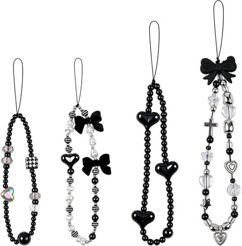 4PCS Phone Charms Strap - Camera Beaded Wrist Strap, Y2K Accessories for Bag Keychain Phones Pendant Decor in Saudi Arabia