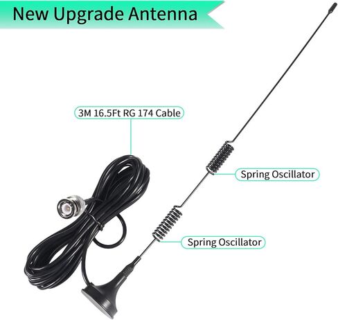 Police Scanner Antenna 20-1300MHz HF VHF UHF Two Way Ham Radio Scanner BNC Male Antenna Base Antenna Compatible with Radio Shack Police Radio Scanner in Kuwait