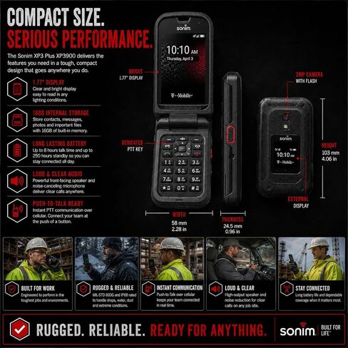 سونيم XP3 بلس XP3900 تي موبايل مقفل، 16 جيجابايت، أسود in Kuwait