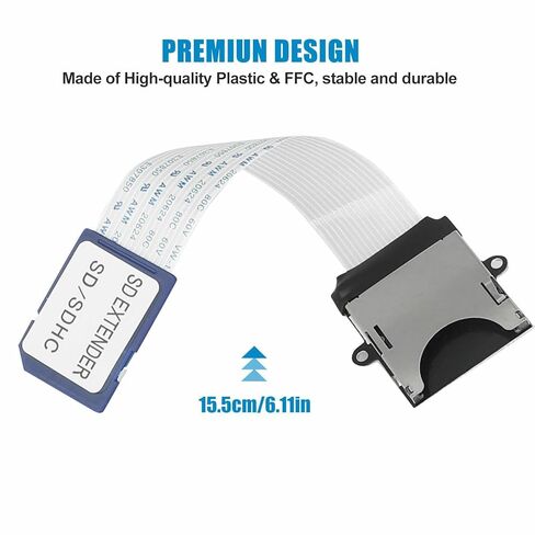 NATEFEMIN SD Card Drive Tray Mount&Extension Cable for Dreamcast GDEMU V5.5 V5.15 5.15B US in Kuwait