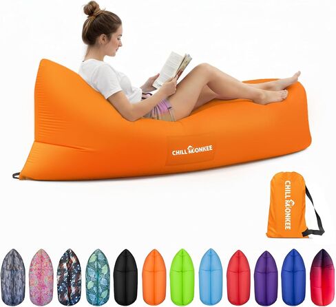 Portable Inflatable Lounger for Beach & Camping – Self-Inflating Air Couch, Beach Sofa, and Outdoor Lounge Chair for Relaxation and Comfort in Saudi Arabia
