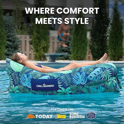Portable Inflatable Lounger for Beach & Camping – Self-Inflating Air Couch, Beach Sofa, and Outdoor Lounge Chair for Relaxation and Comfort in Saudi Arabia