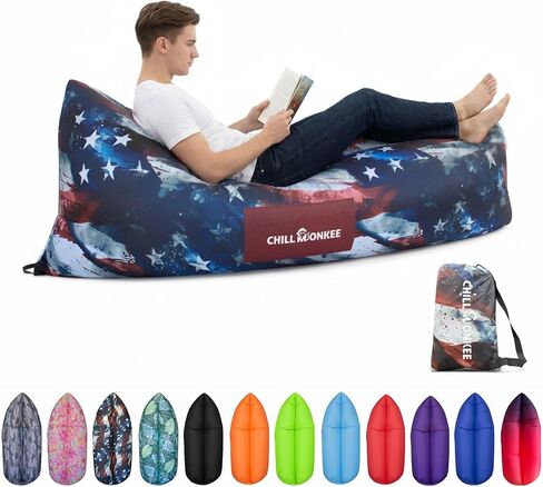 Portable Inflatable Lounger for Beach & Camping – Self-Inflating Air Couch, Beach Sofa, and Outdoor Lounge Chair for Relaxation and Comfort in Saudi Arabia