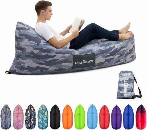 Portable Inflatable Lounger for Beach & Camping – Self-Inflating Air Couch, Beach Sofa, and Outdoor Lounge Chair for Relaxation and Comfort in Saudi Arabia