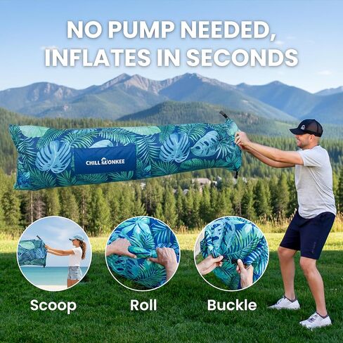 Portable Inflatable Lounger for Beach & Camping – Self-Inflating Air Couch, Beach Sofa, and Outdoor Lounge Chair for Relaxation and Comfort in Saudi Arabia