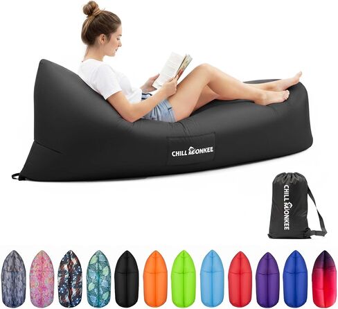 Portable Inflatable Lounger for Beach & Camping – Self-Inflating Air Couch, Beach Sofa, and Outdoor Lounge Chair for Relaxation and Comfort in Saudi Arabia