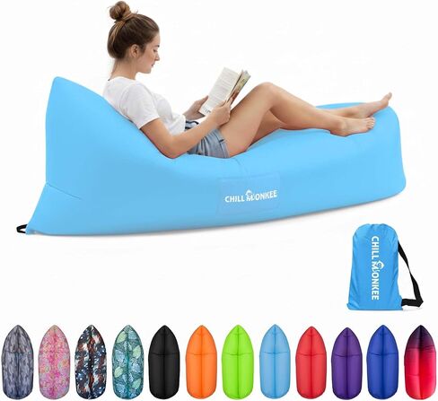 Portable Inflatable Lounger for Beach & Camping – Self-Inflating Air Couch, Beach Sofa, and Outdoor Lounge Chair for Relaxation and Comfort in Saudi Arabia