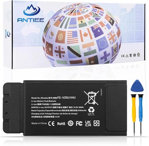 حزمة استبدال بطارية الكمبيوتر المحمول FZ-VZSU1HU FZ-55 لجهاز PANASONIC TOUGHBOOK 55 Mk1 بسعة أعلى 10.8V 68Wh 6 خلايا (غير مناسبة لـ CF-54) in Kuwait
