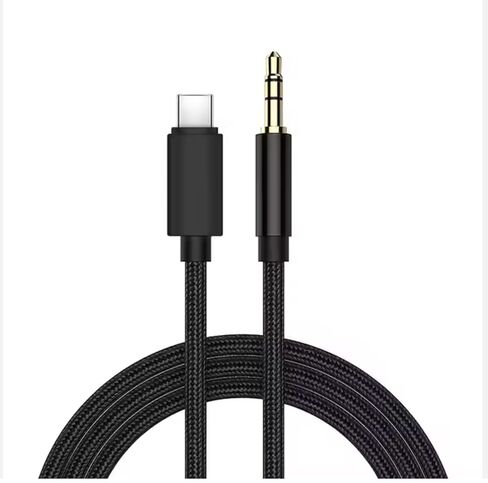 USB-C to 3.5mm Aux Jack Audio Cable - 3ft | Compatible with iPhone 15, 16, 17 Series, Samsung Galaxy, Google Pixel, iPad, MacBook | Hi-Fi Sound, Durable, Fray & Tangle-Free in Kuwait