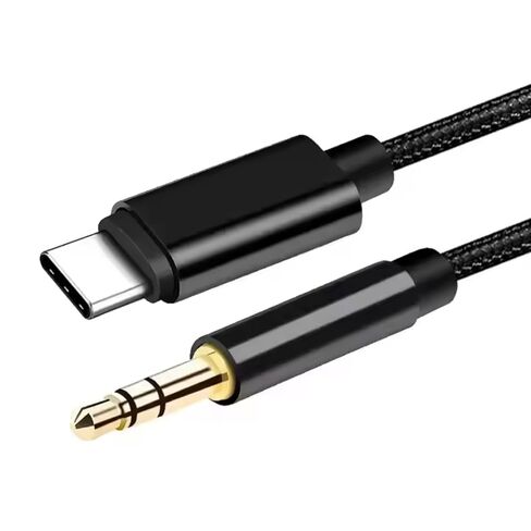 USB-C to 3.5mm Aux Jack Audio Cable - 3ft | Compatible with iPhone 15, 16, 17 Series, Samsung Galaxy, Google Pixel, iPad, MacBook | Hi-Fi Sound, Durable, Fray & Tangle-Free in Kuwait