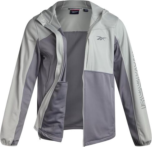 Reebok Men's Jacket - Lightweight Softshell Jacket with Hood – Casual Weather Resistant Coat for Men (S-XXL) in Saudi Arabia