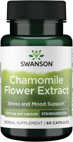 Swanson Chamomile Flower Extract 500 Milligrams Standardized to 1.2% Apigenin 6 mg per Capsule 60 Capsules in Saudi Arabia