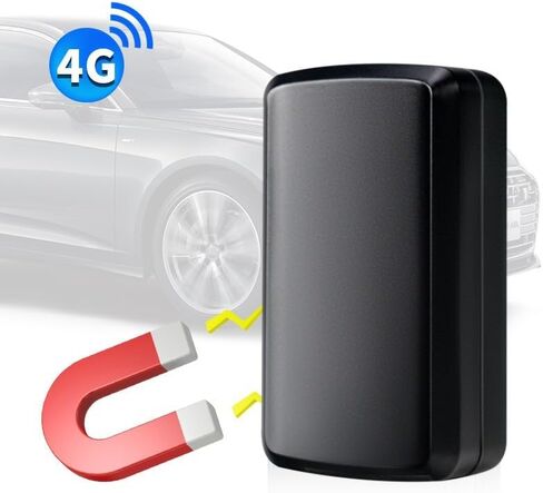 4G GPS Tracker with Strong Magnet, 4000mAh Long Battery Life (20-30 Days) IP65 Waterproof, Real-Time Tracking Geo-Fence Vibration Alarm, GPS Tracker for Vehicles Kids Seniors Pets Assets in Kuwait