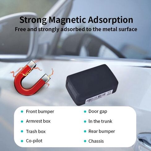 4G GPS Tracker with Strong Magnet, 4000mAh Long Battery Life (20-30 Days) IP65 Waterproof, Real-Time Tracking Geo-Fence Vibration Alarm, GPS Tracker for Vehicles Kids Seniors Pets Assets in Kuwait