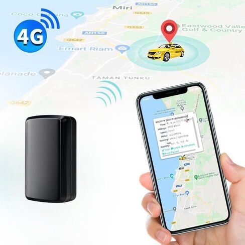 4G GPS Tracker with Strong Magnet, 4000mAh Long Battery Life (20-30 Days) IP65 Waterproof, Real-Time Tracking Geo-Fence Vibration Alarm, GPS Tracker for Vehicles Kids Seniors Pets Assets in Kuwait